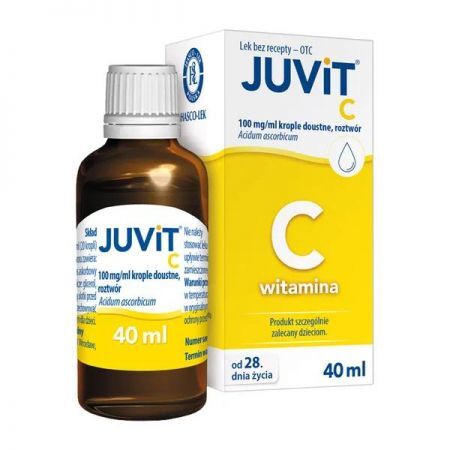 Juvit C, 100 mg/ml krople doustne, 40 ml + Bez recepty | Witaminy i minerały | Dla dzieci ++ Hasco