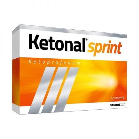 Ketonal Sprint, 25 mg granulki do sporządzania roztworu doustnego, 12 saszetek + Bez recepty | Przeciwbólowe | Ból głowy i migrena ++ Sandoz