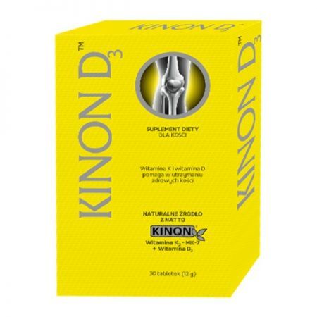 Kinon D3, tabletki, 30 szt. + Bez recepty | Kości, stawy, mięśnie | Na mocne kości ++ Valentis