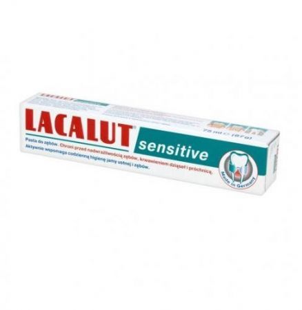 Lacalut, Sensitive, pasta do zębów wrażliwych, 75 ml + Bez recepty | Jama ustna i zęby | Pasty do zębów ++ Natur Produkt Pharma
