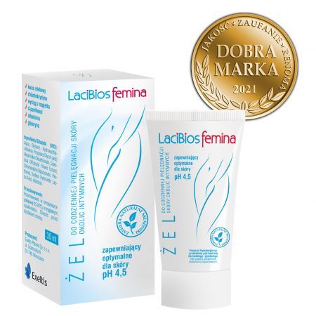 LaciBios Femina, żel do pielęgnacji okolic intymnych zapewniający odpowiednie pH, 30 ml + Bez recepty | Zdrowie intymne | Infekcje i podrażnienia ++ Exeltis