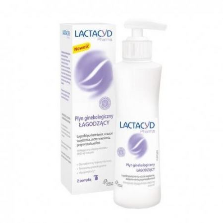 Lactacyd Pharma, płyn ginekologiczny, łagodzący, 250 ml, z pompką + Bez recepty | Zdrowie intymne | Higiena intymna ++ Omega Pharma