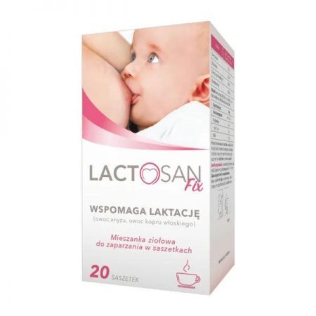 Lactosan fix, mieszanka ziołowa, 1,5 g x 20 saszetek + Mama i dziecko | Laktacja | Herbatki laktacyjne ++ Herbapol Lublin