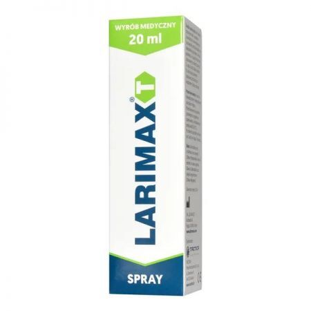 Larimax T, spray, 20 ml + Bez recepty | Przeziębienie i grypa | Ból gardła i chrypka ++ Tactica Pharmaceuticals
