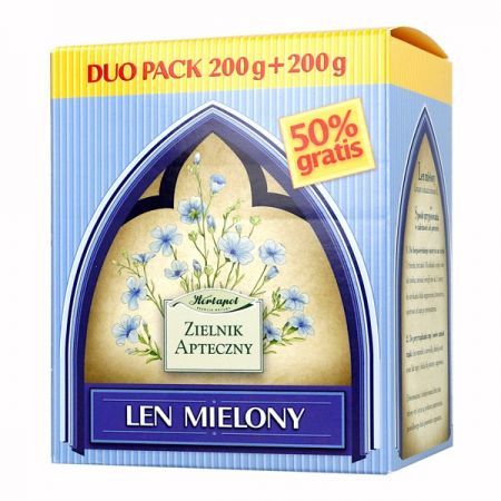 Len mielony Duo Pack, zioło pojedyncze, 200 g x 2 opakowania Herbapol Lublin + Bez recepty | Homeopatia i zioła | Zioła ++ Herbapol Lublin
