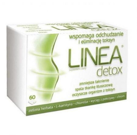 Linea detox, tabletki, 60 szt + Bez recepty | Odchudzanie i oczyszczanie organizmu | Wspomaganie odchudzania ++ Aflofarm