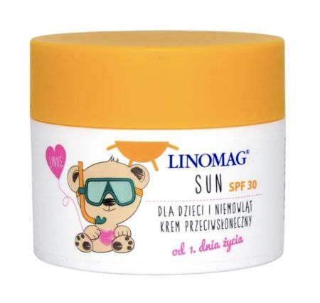 Linomag Sun, krem z filtrem mineralnym SPF 30 od 1 dnia życia, 50 ml + Kosmetyki i dermokosmetyki | Pielęgnacja | Ciało | Opalanie i po opalaniu ++ Ziołolek