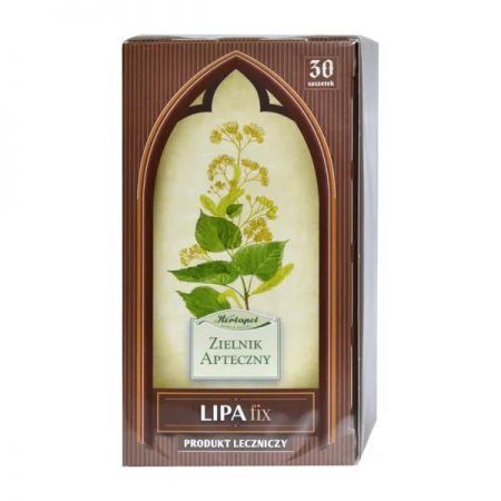 Lipa Fix, zioła do zaparzania w saszetkach,1,5 g x 30 szt Herbapol Lublin + Bez recepty | Przeziębienie i grypa | Gorączka ++ Herbapol Lublin