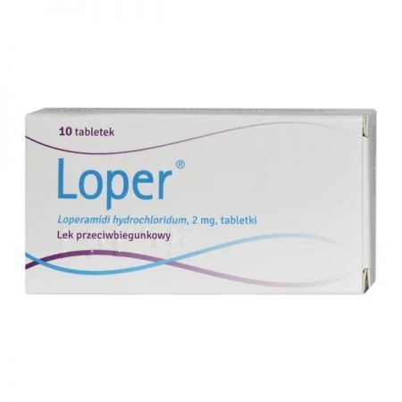 Loper, 2 mg tabletki, 10 szt. + Bez recepty | Przewód pokarmowy i trawienie | Biegunka ++ Sun-Farm