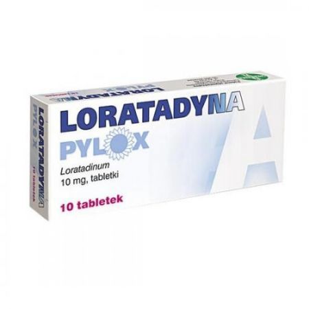 Loratadyna Pylox, 10 mg tabletki, 10 szt + Bez recepty | Alergia | Leki na alergię ++ Galena