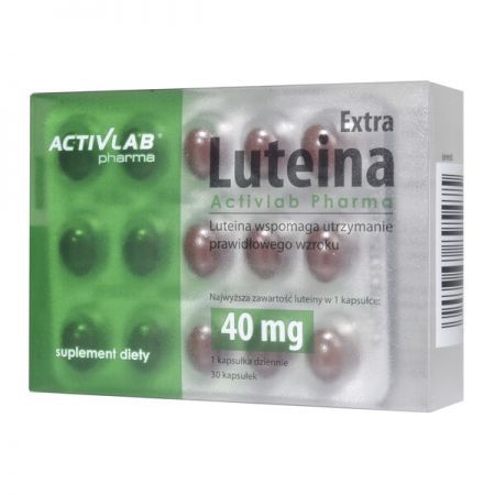 Luteina Extra, 40 mg kapsułki, 30 szt Activlab Pharma + Bez recepty | Oczy i wzrok | Witaminy na oczy ++ Regis