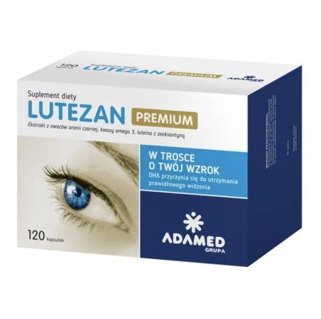 Lutezan Premium, kapsułki,120 szt + Bez recepty | Oczy i wzrok | Witaminy na oczy ++ Adamed