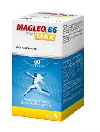 Magleq B6 Max, tabletki, 50 szt. + Bez recepty | Uspokajające i nasenne | Nerwy i stres ++ Lek-Am