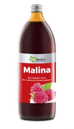 Malina, sok 100%, 500 ml EkaMedica + Bez recepty | Przewód pokarmowy i trawienie | Niestrawność ++ Jaro-Pol Ekamedica