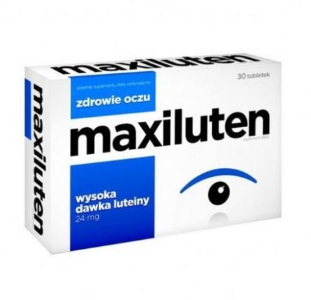 Maxiluten, tabletki, 30 szt. + Bez recepty | Oczy i wzrok | Witaminy na oczy ++ Aflofarm