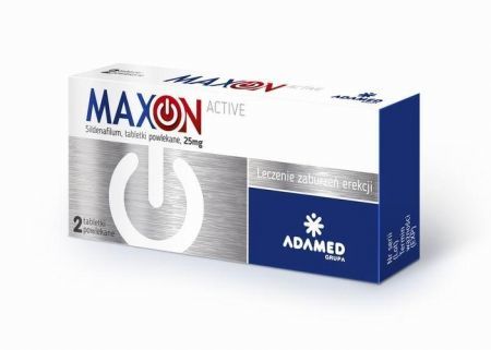 Maxon Active, 25 mg tabletki powlekane na erekcję, 2 szt. + Bez recepty | Seks i potencja | Libido i potencja ++ Adamed