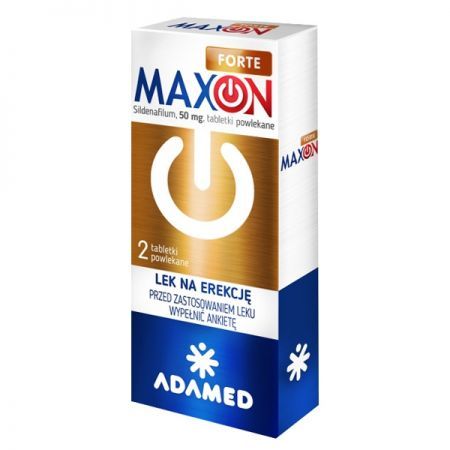 Maxon Forte, 50 mg tabletki powlekane na erekcję, 2 szt. + Bez recepty | Seks i potencja | Libido i potencja ++ Adamed