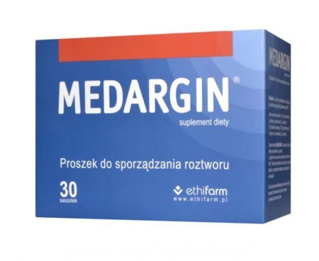 Medargin, proszek w saszetkach, 30 szt. + Bez recepty | Serce i krążenie | Profilaktyka przeciwzakrzepowa ++ Ethifarm