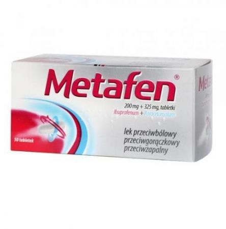 Metafen, tabletki, 50 szt. + Bez recepty | Przeziębienie i grypa | Gorączka ++ Polpharma