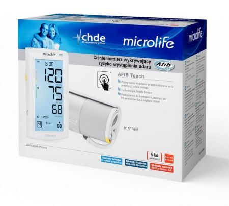 Microlife BP A7 Afib Touch, automatyczny ciśnieniomierz naramienny, 1 szt. + zasilacz GRATIS + Sprzęt i wyroby medyczne | Ciśnieniomierze ++ CHDE