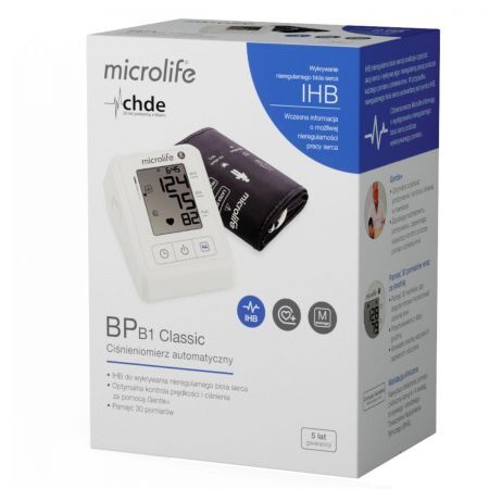Microlife BP B1 Classic, automatyczny ciśnieniomierz naramienny, 1 szt. + Sprzęt i wyroby medyczne | Ciśnieniomierze ++ CHDE