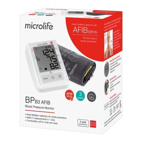 Microlife BP B3 AFIB, automatyczny ciśnieniomierz naramienny, 1 szt. + zasilacz GRATIS + Sprzęt i wyroby medyczne | Ciśnieniomierze ++ CHDE