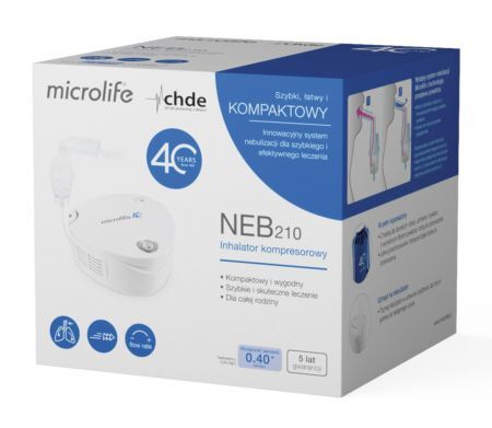 Microlife NEB 210, kompaktowy inhalator kompresorowy, 1 szt. + Sprzęt i wyroby medyczne | Inhalatory ++ CHDE
