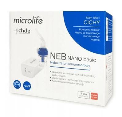 Microlife NEB NANO Basic, inhalator tłokowy, 1 szt. + Mama i dziecko | Akcesoria dla dziecka | Odciągacze kataru, inhalatory i termometry ++ CHDE