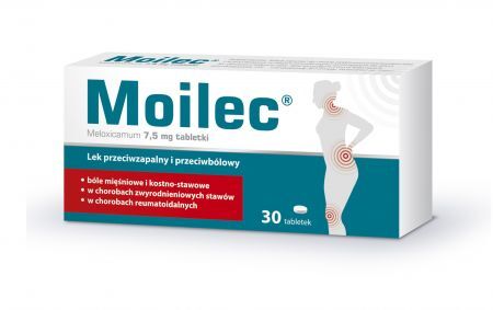 Moilec, 7,5 mg tabletki, 30 szt. + Bez recepty | Kości, stawy, mięśnie | Ból mięśni i stawów ++ Gedeon Richter