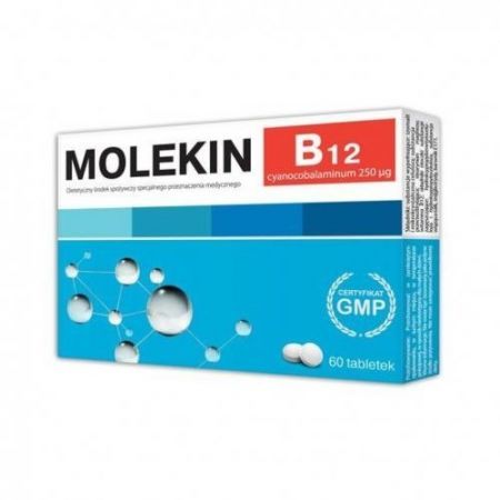 Molekin B12, tabletki powlekane, 60 szt. + Bez recepty | Anemia ++ Natur Produkt Zdrovit