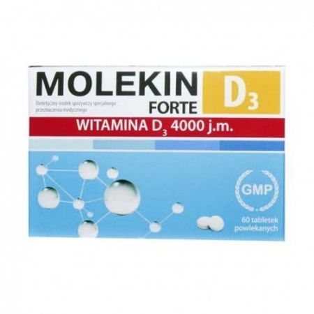 Molekin D3 Forte, 4000 j.m., tabletki powlekane, 60 szt. + Bez recepty | Kości, stawy, mięśnie | Na mocne kości ++ Natur Produkt Zdrovit