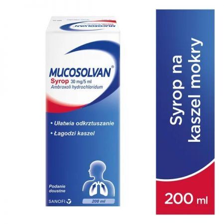 Mucosolvan, 30 mg/5 ml syrop, 200 ml + Bez recepty | Przeziębienie i grypa | Kaszel ++ Boehringer Ingelheim