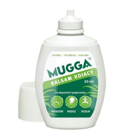 Mugga, balsam kojący na ukąszenia i poparzenia, 50 ml + Kosmetyki i dermokosmetyki | Problemy skórne | Ukąszenia | Po ukąszeniu ++ Mugga Dystrybucja