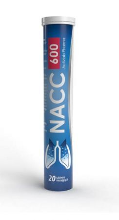 NACC 600, tabletki musujące smak cytrynowy, 20 szt. Activlab Pharma + Bez recepty | Przeziębienie i grypa | Preparaty wspomagające ++ Unipro