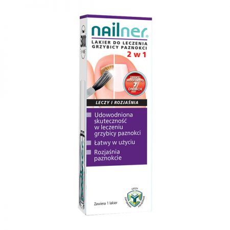 Nailner, lakier przeciw grzybicy paznokci 2w1, 5 ml + Kosmetyki i dermokosmetyki | Problemy skórne | Grzybica ++ Vitamed