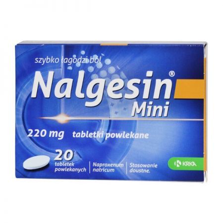 Nalgesin Mini, 220 mg tabletki powlekane, 20 szt. + Bez recepty | Przeciwbólowe | Ból głowy i migrena ++ Krka