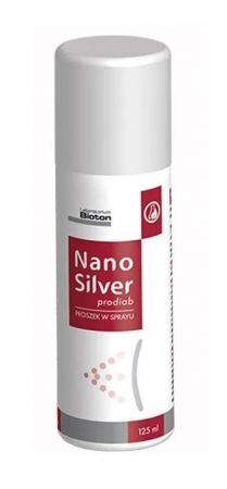 NanoSilver prodiab, proszek w sprayu, 125 ml + Kosmetyki i dermokosmetyki | Problemy skórne | Rany i otarcia | Preparaty odkażające i wspomagające gojenie ++ Bioton