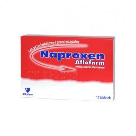 Naproxen Aflofarm, 200 mg tabletki, 10 szt + Bez recepty | Przeciwbólowe | Ból głowy i migrena ++ Aflofarm