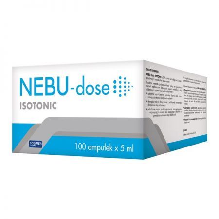 Nebu-Dose Isotonic, roztwór soli fizjologicznej, 5 ml x 100 ampułek + Bez recepty | Przeziębienie i grypa | Katar i zapalenie zatok ++ Solinea