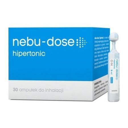Nebu-Dose, roztwór hipertoniczny, 5 ml x 30 ampułek + Bez recepty | Przeziębienie i grypa | Katar i zapalenie zatok ++ Solinea