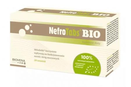 NefroTabs Bio, zioła do zaparzania, 20 saszetek DATA WAŻNOŚCI 7/2022 + Bez recepty | Drogi moczowe | Kamienie i piasek w drogach moczowych ++ Biovena Health