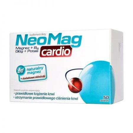 NeoMag Cardio, tabletki, 50 szt. + Bez recepty | Witaminy i minerały | Magnez i potas ++ Aflofarm
