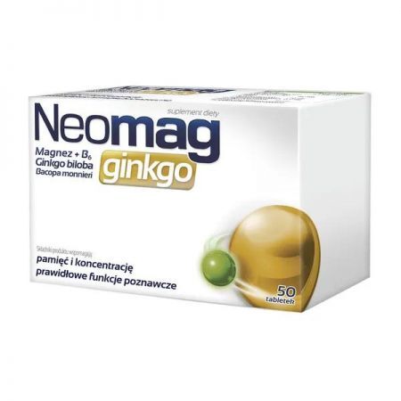 Neomag Ginkgo, tabletki, 50 szt. + Bez recepty | Pamięć i koncentracja ++ Aflofarm