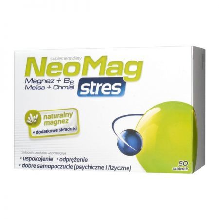 NeoMag Stres, tabletki, 50 szt. + Bez recepty | Witaminy i minerały | Magnez i potas ++ Aflofarm