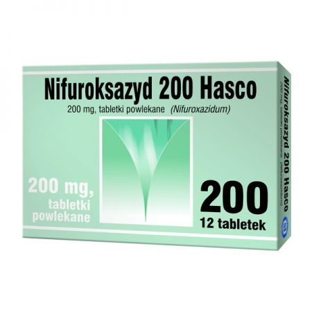 Nifuroksazyd Hasco, 200 mg tabletki powlekane, 12 szt. + Bez recepty | Przewód pokarmowy i trawienie | Biegunka ++ Hasco