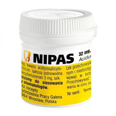 Nipas, 32 mg tabletki dozębodołowe, 50 szt. + Bez recepty | Jama ustna i zęby | Choroby dziąseł i przyzębia ++ Galena