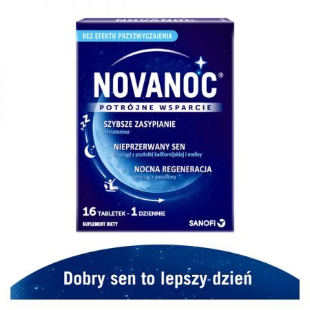 Novanoc, tabletki, 16 szt. + Bez recepty | Uspokajające i nasenne | Spokojny sen ++ Sanofi Aventis