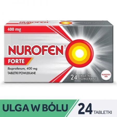 Nurofen Forte, 400 mg tabletki powlekane, 24 szt. + Bez recepty | Przeziębienie i grypa | Gorączka ++ Reckitt Benckiser