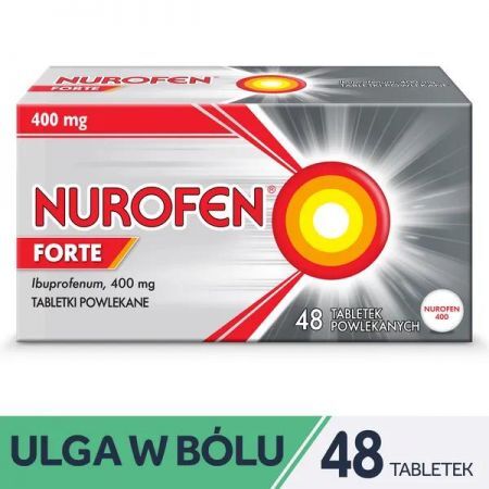 Nurofen Forte, 400 mg tabletki powlekane, 48 szt. + Bez recepty | Przeziębienie i grypa | Gorączka ++ Reckitt Benckiser