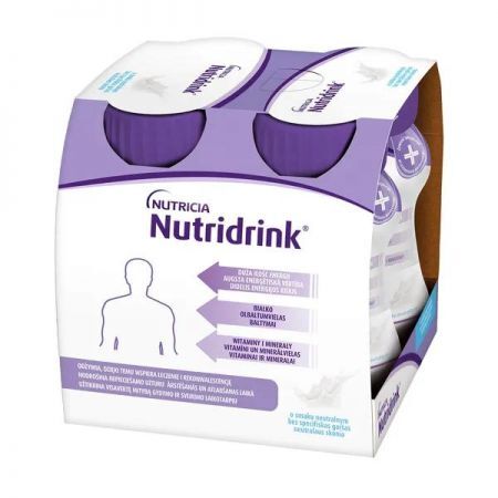 Nutridrink, płyn smak neutralny, 4 x 125 ml + Bez recepty | Żywienie medyczne ++ Nutricia